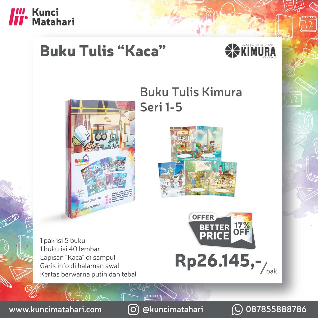 

1 Pak Buku Tulis Anak Kimura (Seri 1-5)