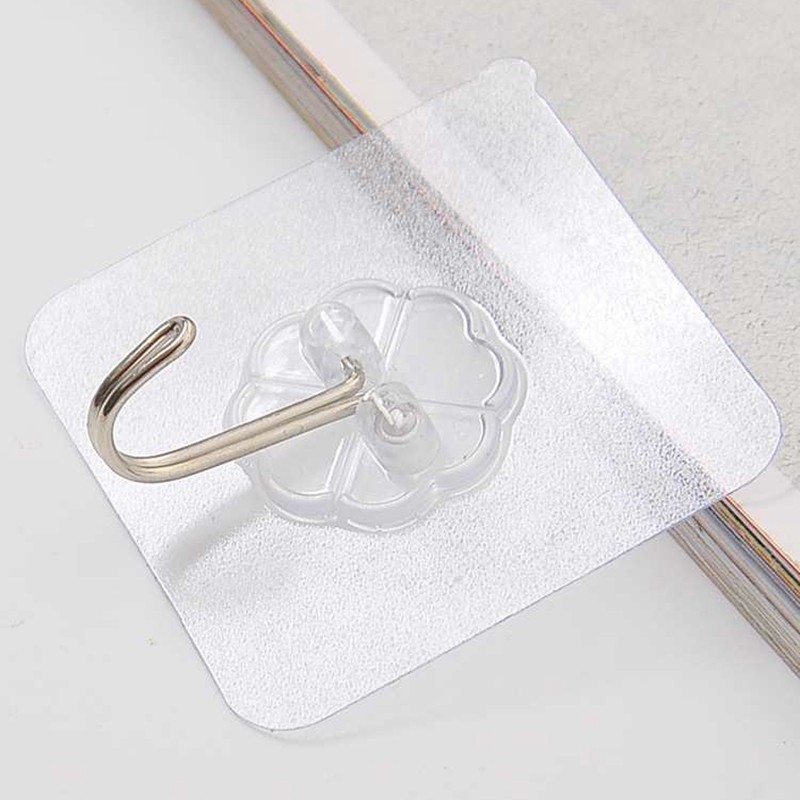 1 Pc Gantungan Kait Suction Cup Bahan Stainless Steel Transparan Untuk Kamar Mandi