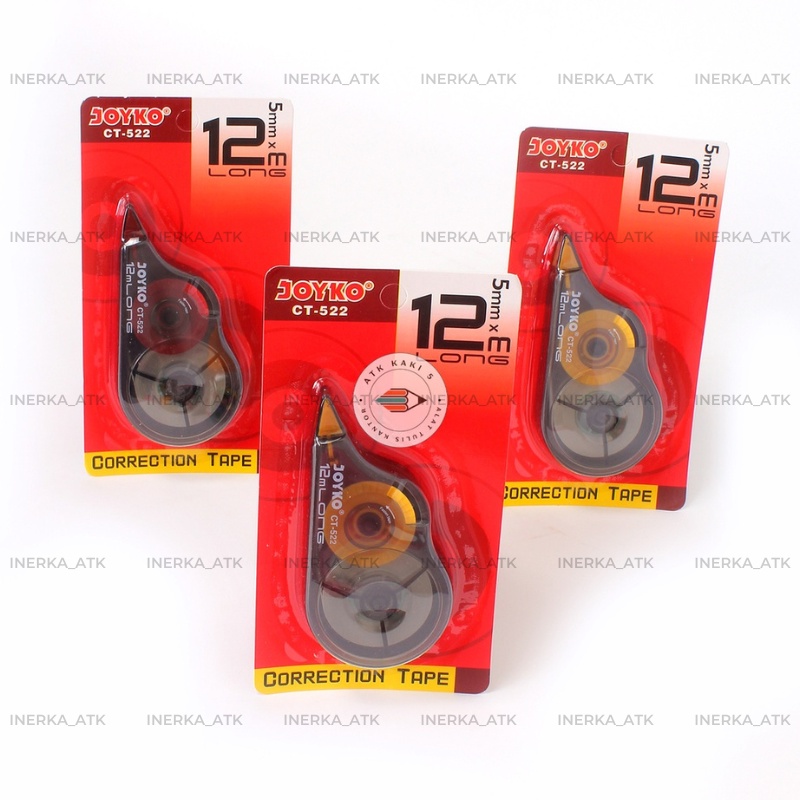 

Correction Tape Joyko CT-522 (5 mm x 12 m) Tipe X Kertas Selotip Penghapus Pulpen Bisa Diisi Ulang Termurah