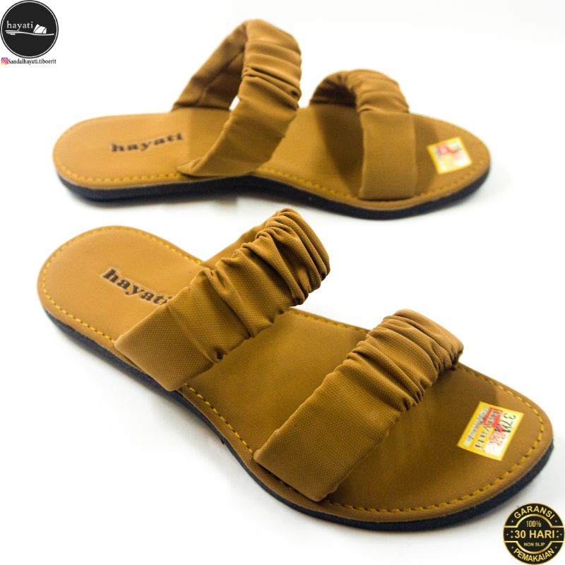 Sendal wanita anti slip Sendal flat Wanita Sendal Hayati sandal Teplek Wanita Sandal Slop Wanita San