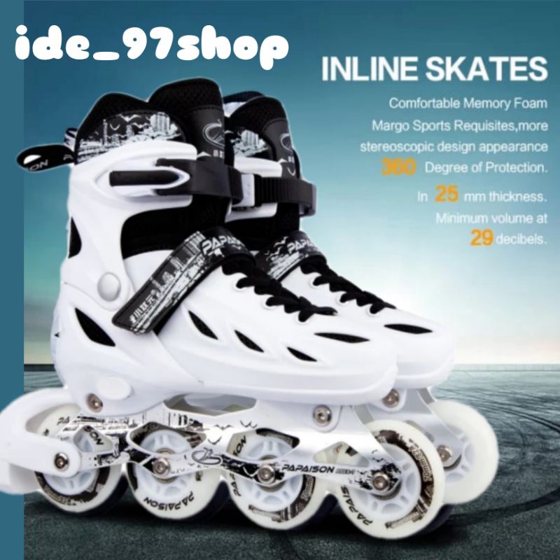 SEPATU RODA Anak &amp; Dewasa, inline skates Black &amp; White