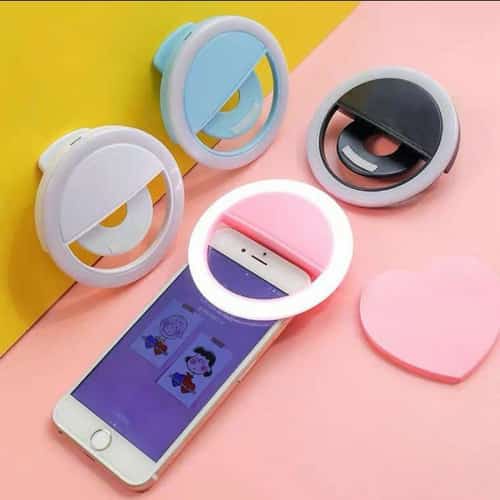 Ring Light selfie led/Lampu selfie ring light /Lampu Ringlight flash charm/lampu jenpit camera hp eyes jepit live clip bulat camera hp kamera Diameter 8.5cm Kokoh sistem Charging