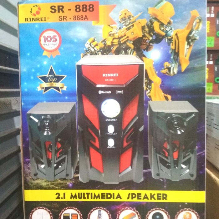 Speaker aktif RINREI SR 888 A speaker aktif bluetooth 2IN1 BODY ROBOT SUPER MEWAH FULL BASS