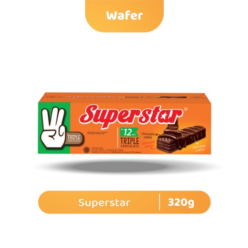 

Superstar Triple Chocolate Box 12 Pcs berat 216 Gr