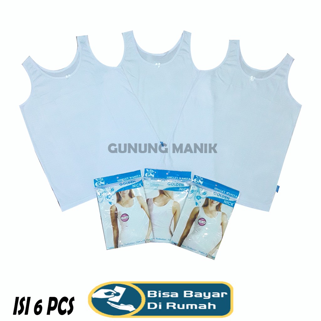 PAKAIAN DALAM TANK-TOP GOLDEN NICK BAHAN KATUN PAKET 12 PCS TERMURAH