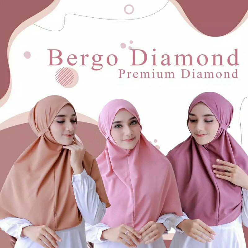 bergo maryam polos khimar instan kerudung tali jilbab