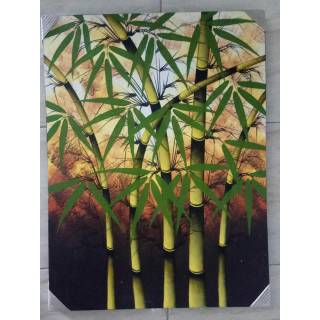 Lukisan lembaran pohon bambu coklat  Shopee Indonesia