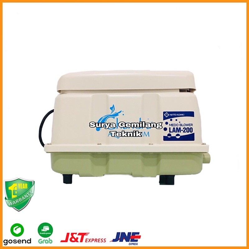 Aerator Nitto Kohki Medo Air Blower LAM 200 Pompa Udara Kolam Koi