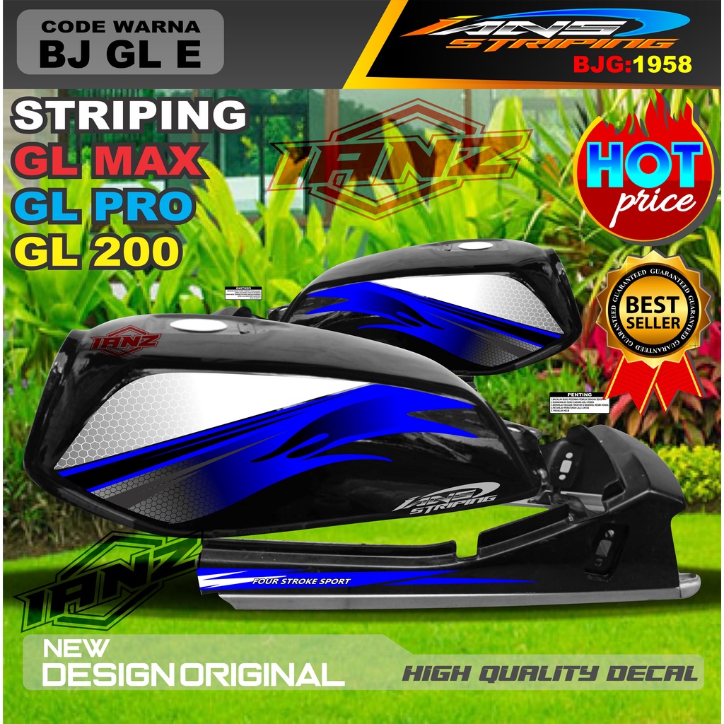 STIKER STRIPING MOTOR GL MAX GL PRO GL 100 / STRIPING MOTOR GL TERBARU / STIKER MOTOR TERMURAH / STRIPING GL MAX / STIKER GL PRO / STIKER MOTOR