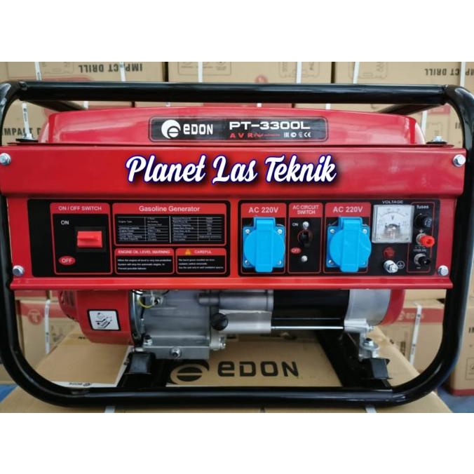 GENSET Edon 3000Watt EDON PT3300L Gasoline Generator Bergaransi Resmi terlaris