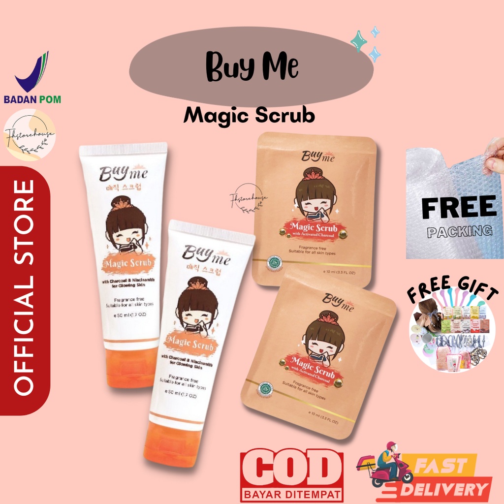 [READY] BUYME MAGIC SCRUB BUY ME MAGICSRCUB Scrub Viral / Charcoal Scrub / Pemutih Badan Wajah Aman