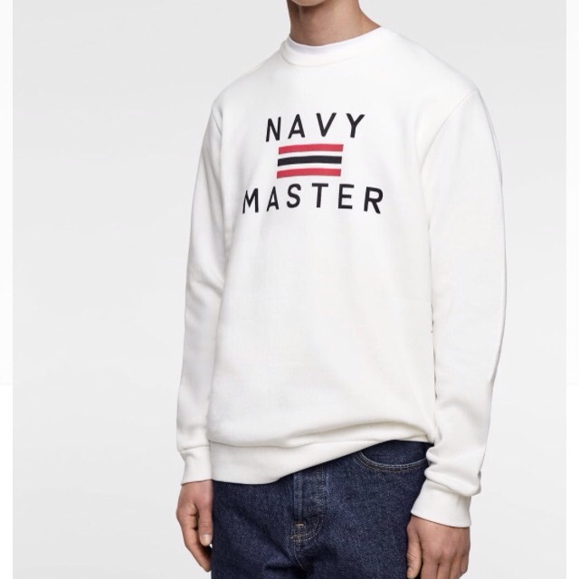 zara navy sweater