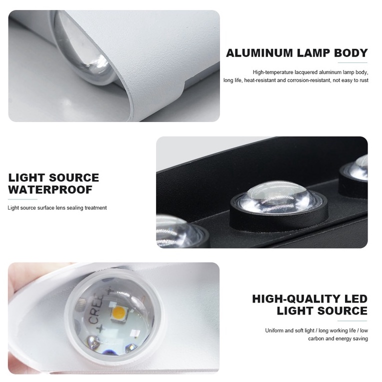 Lampu Hias Dinding Minimalis Modern Teras Indoor Outdoor 220V 6W 4W 2W Anti Air TaffLED Lampu