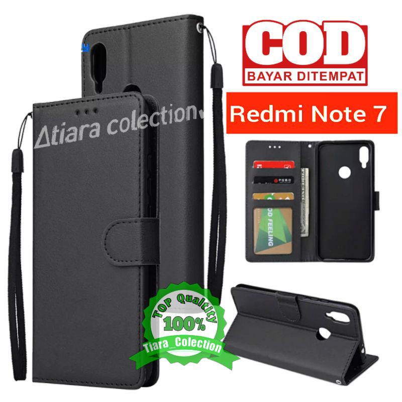 DOMPET HP UNTUK REDMI NOTE 7 NOTE 7 PRO LEATHER FLIP CASE REDMI NOTE 7 REDMI NOTE 7 PRO