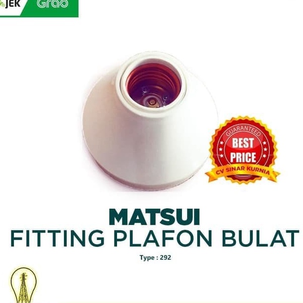 Fitting Plafon Bulat Warna Cream Merk Matsui 292 SNI MURAH