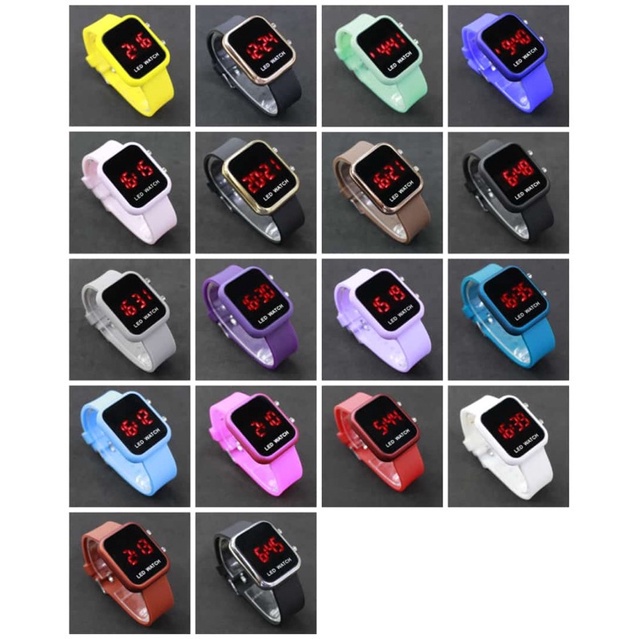 Jam Tangan Wanita LED Digital Cewek Jam LED Watch Jam Tangan Kekinian LED Digital Jam Tangan Model Korea