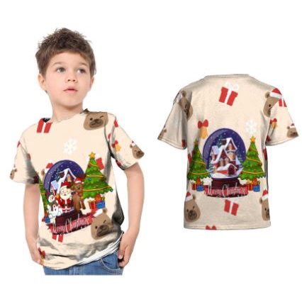 Kaos Baju T-shirt Murah Anak Laki-Laki Dan Perempuan Merry Christmas Natal 2021 Art8