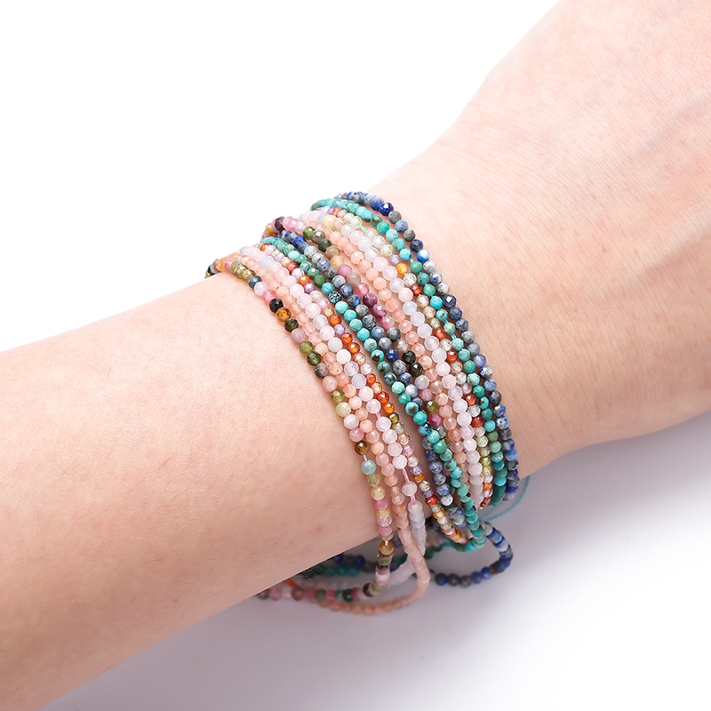 2-3.5mm Manik-Manik Batu Kristal Mata Harimau Untuk Membuat Perhiasan Gelang Kalung