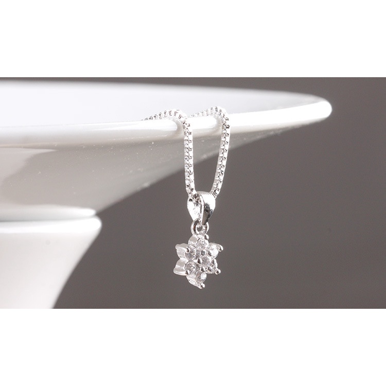 925 Perak Liontin Untuk Wanita Kepingan salju heksagonal (Tanpa rantai) Perhiasan Fashion