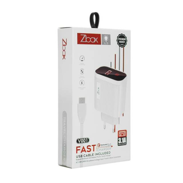 casan cas tc Charger zbox v001 Led Qualcom 3.1 A fast charging tipe C