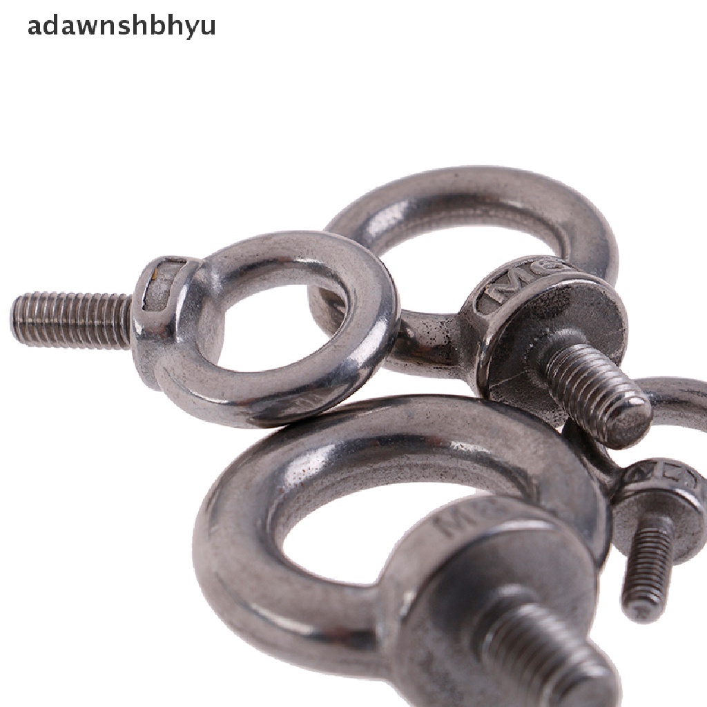 Adawnshbhyu 1Pc 304alat Sekrup Mata Angkat Laut Bahan Stainless Steel Ring Loop Hole Untuk Eyebolt