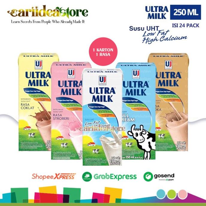 

BISA COD Susu Ultra Milk 250 ml (1 Karton) | 5 Varian Rasa - Coklat, 250ml