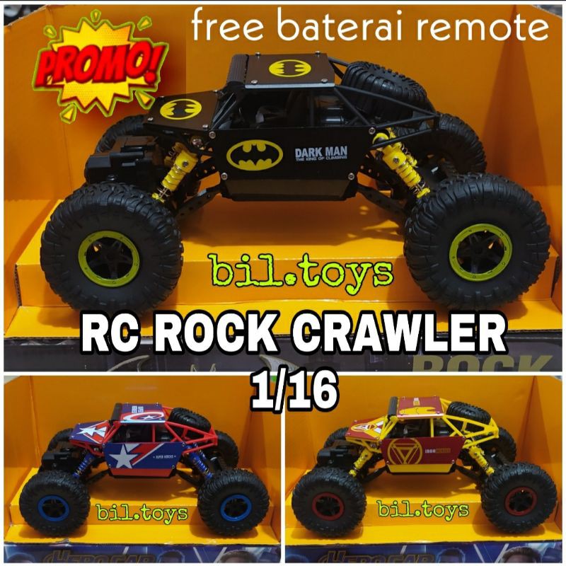 MAINAN ANAK LAKI LAKI MOBIL REMOT CONTROL AVANGERS RC 4WD OFFROAD ROCK CRAWLER CLIMBING 2.4GHZ