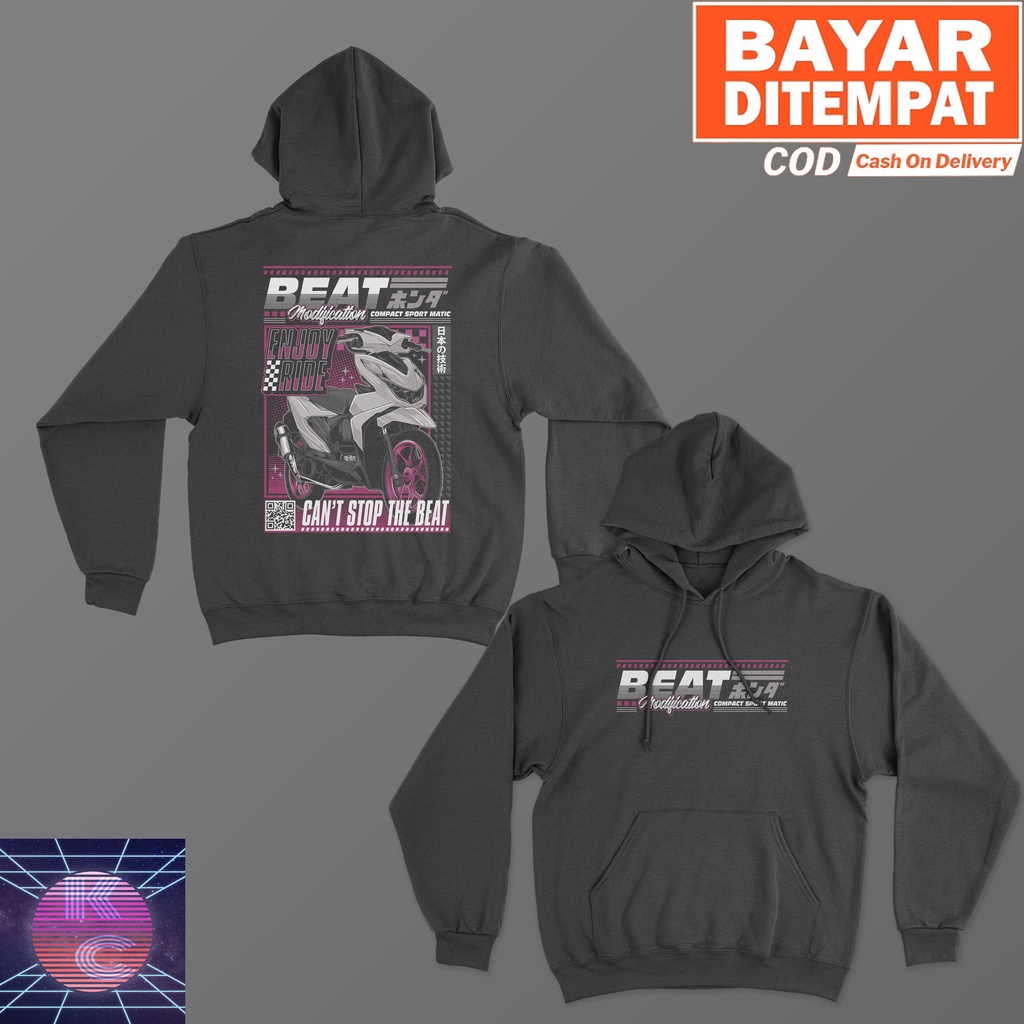 JAKET HOODIE HONDA BEAT MODIF BIG SIZE JUMBO JAKET MOTOR PRIA WANITA