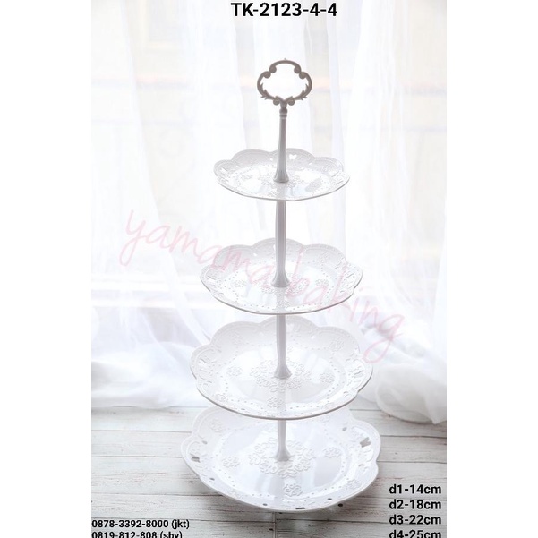 

TK-2123-4-4 Cupcake stand cake tier hiasan dessert table pajangan kue