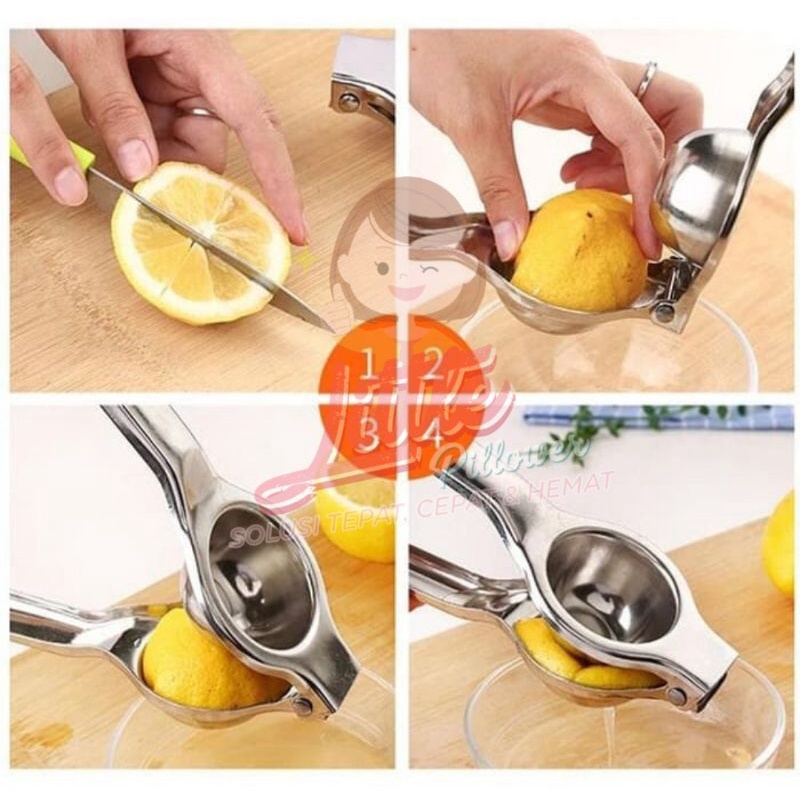 Alat Perasan Lemon - Pemeras Lemon - Perasan Lemon - Lemon Squeezer - Pemeras Buah - Alat Peras Buah Stainless Besi Kuat