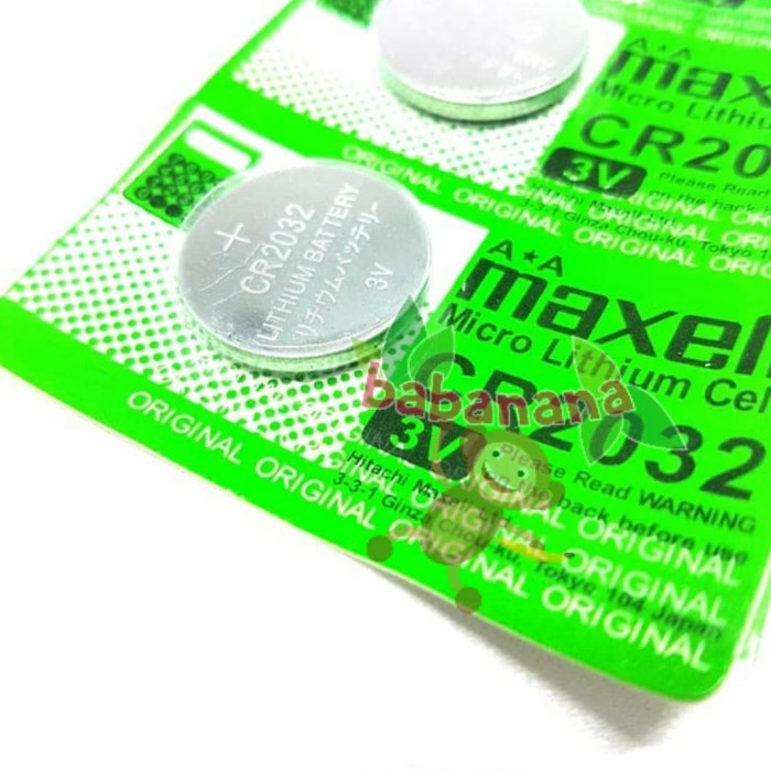 Baterai kancing Maxell 3V cmos CR2032 CR-2032 CR 2032 Baterry batere