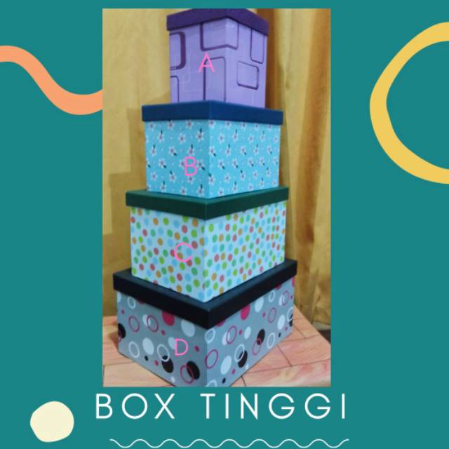 

Box Tinggi. Kotak Kado. Surprise. Gift Box. Box Organizer