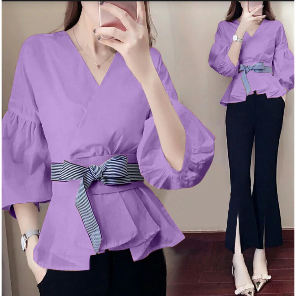 *[HNFK] Blouse Kimono Tata / Blouse Caca / Atasan Blouse Wanita / Blouse Murah / Blouse Korea