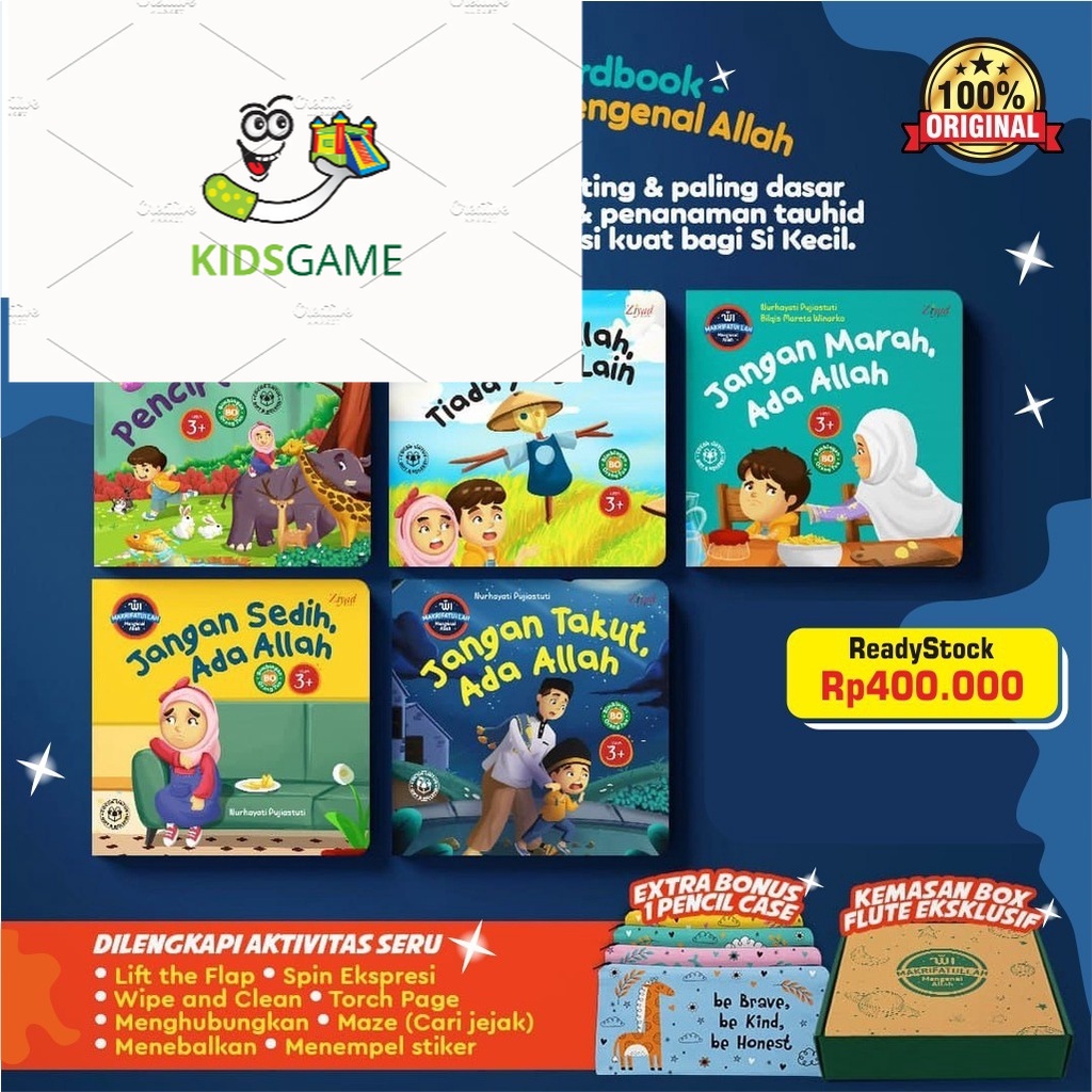 

PAKET MAKRIFATULLAH BOARDBOOK/ MENGENAL ALLAH/ ORIGINAL BOARDBOOK BALITA/ ZIYAD BOOKS