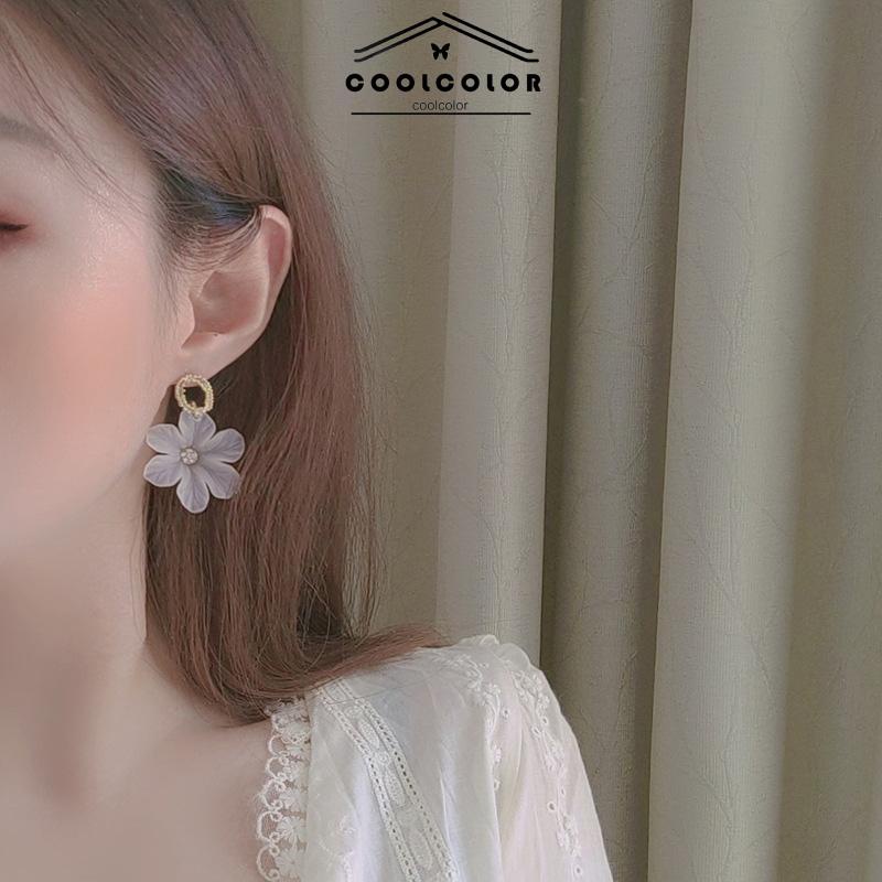 COD❤️Anting Bunga S925 Korea Kecil Sepasang anting Tusuk Motif Retro  Flower Stud Earrings Vintage Fashion Impor Murah Aksesoris Wanita