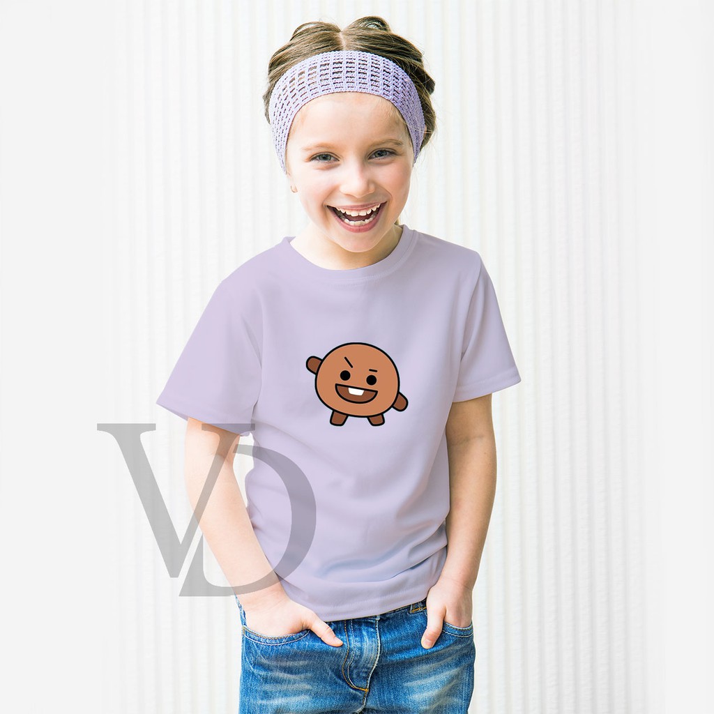 Kaos Anak Perempuan &amp; Laki - laki Unisex BTS BT21 shooky / kaos anak lucu / kaos BTS suga /baju line