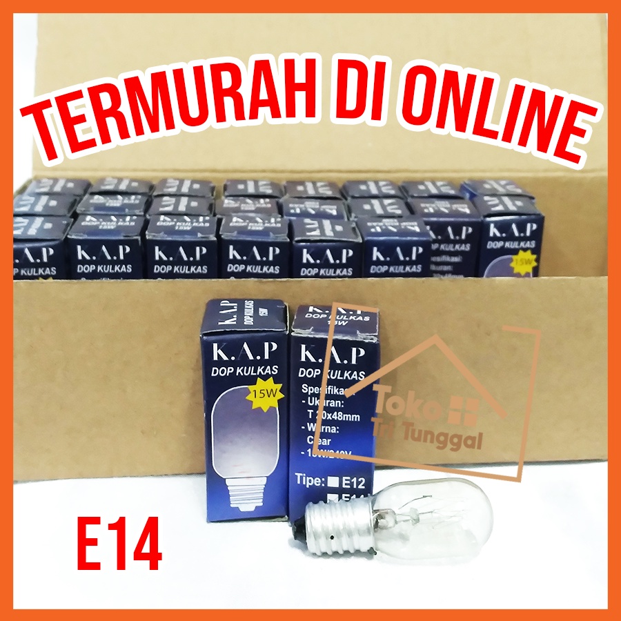Dop Kulkas Lampu Lemari Es Model E14 non LED