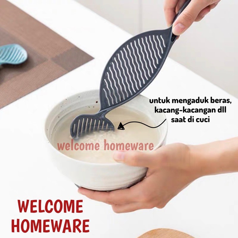 Sendok Cuci Beras / Sendok Cuci Kacang / Alat Dapur / Sendok Beras / Saringan Beras