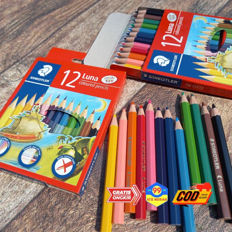 STAEDTLER PENSIL WARNA/pensil warna Luna/alat mewarnai/menggambar/pulas