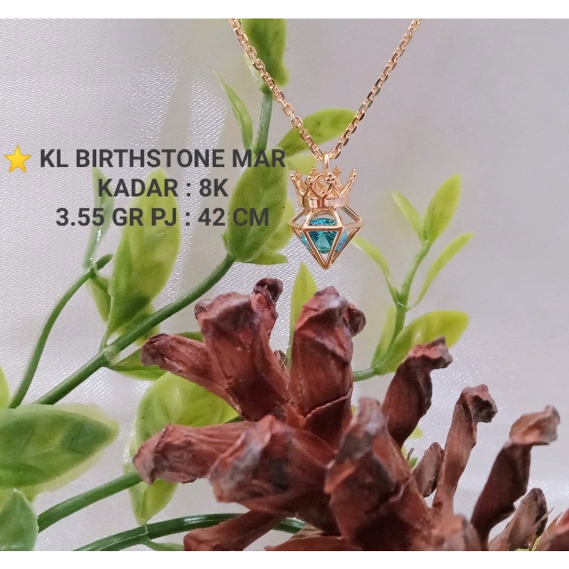 KALUNG BIRTHSTONE SERIES EMAS ASLI 375%/8k HWT GOLD