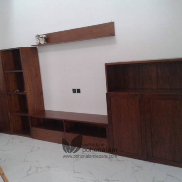 Set bufet TV minimalis kayu jati