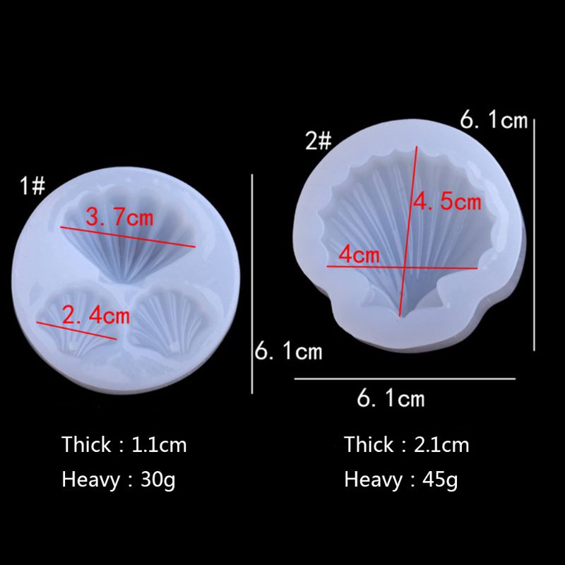 Siy Cetakan Resin Epoksi Uv Mini 3d Bentuk Kerang Laut Bahan Silikon Untuk Diy Aksesoris Perhiasan