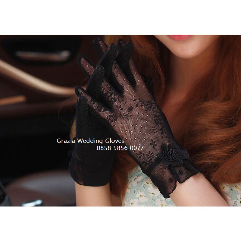 SR64 Sarung tangan  pengantin wanita Wedding gloves Aksesori Bunga