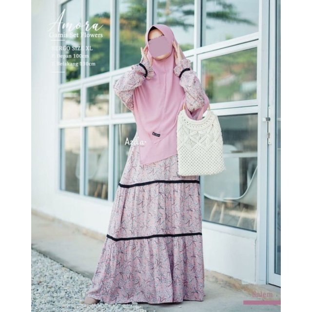 Gamis set Amora Flower