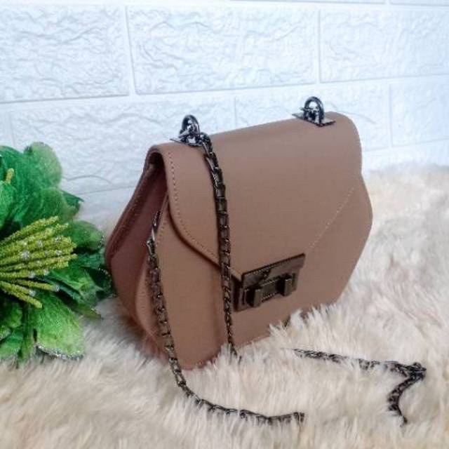Tas Hexa Tas Selempang Wanita Rantai- Tas Cewek Fashion Slingbag - Tas Rantai Embos