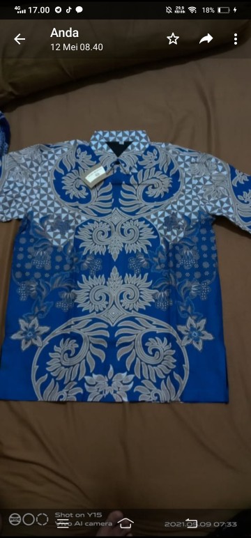 Batik Solo Mahogra Dongker Kemeja Pria Full Furing Katun Sragenan