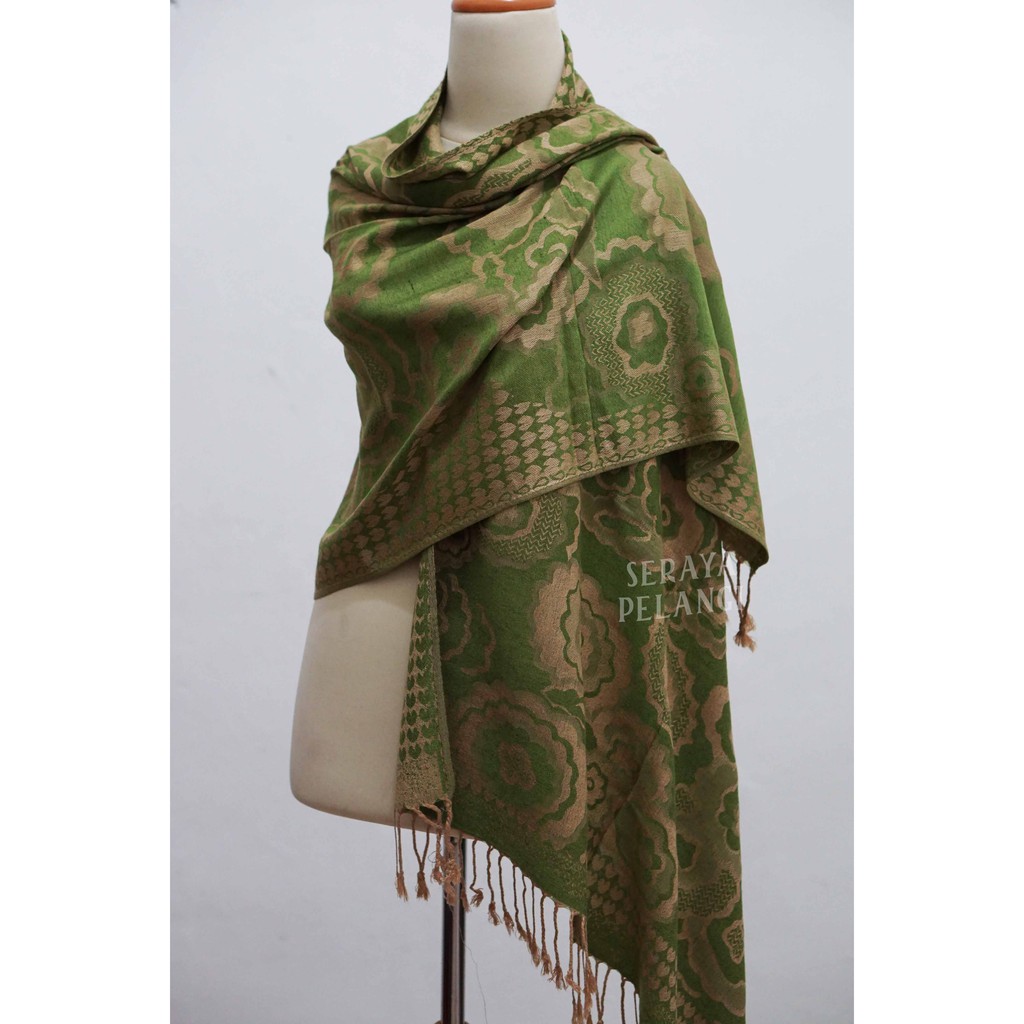 Pashmina Cashmere Motif Bunga 02 | Selendang | Scarf | Syal | Shawl | Pasmina Kashmir | Souvenir | Hadiah Ulang Tahun | Birthday Gift | Aksesoris Fashion | Import Quality | Grosir Murah