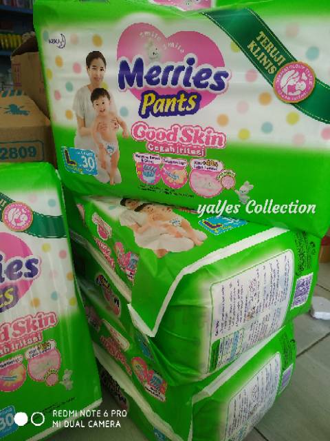 Merries pants S40 M34 L30 XL26 popok meris S 40 M 34 XL 26 celana good skin cegah iritasi meries