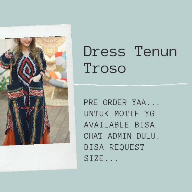 Dress Anjani Tenun Troso Asli Jepara