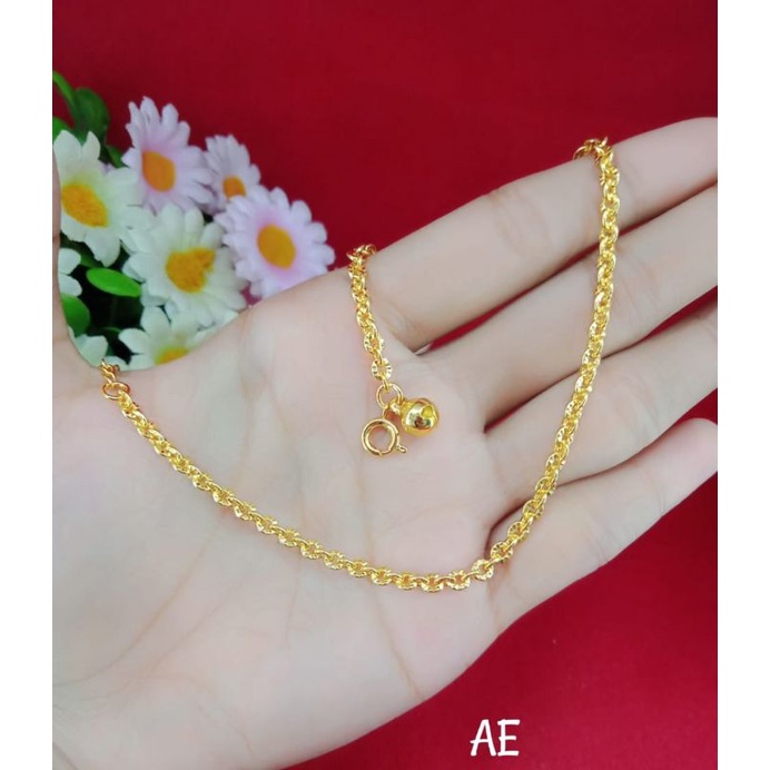 Gelang kaki wanita emas muda kadar 35%